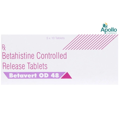 Betavert OD 48 Tablet 10's, Pack of 10 TABLETS