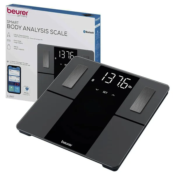 Beurer BF 500 BT Suprer Black Weighing Scale, 1 Count, Pack of 1