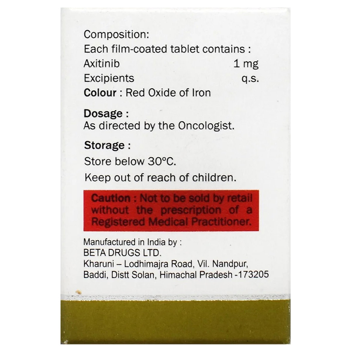 Bexinib 1 mg Tablet 14's, Pack of 1 Bexinib 1 mg Tablet 14's, Pack of 1