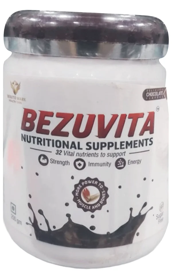 Bezuvita Sugar Free Chocolate Flavour Powder 200 gm