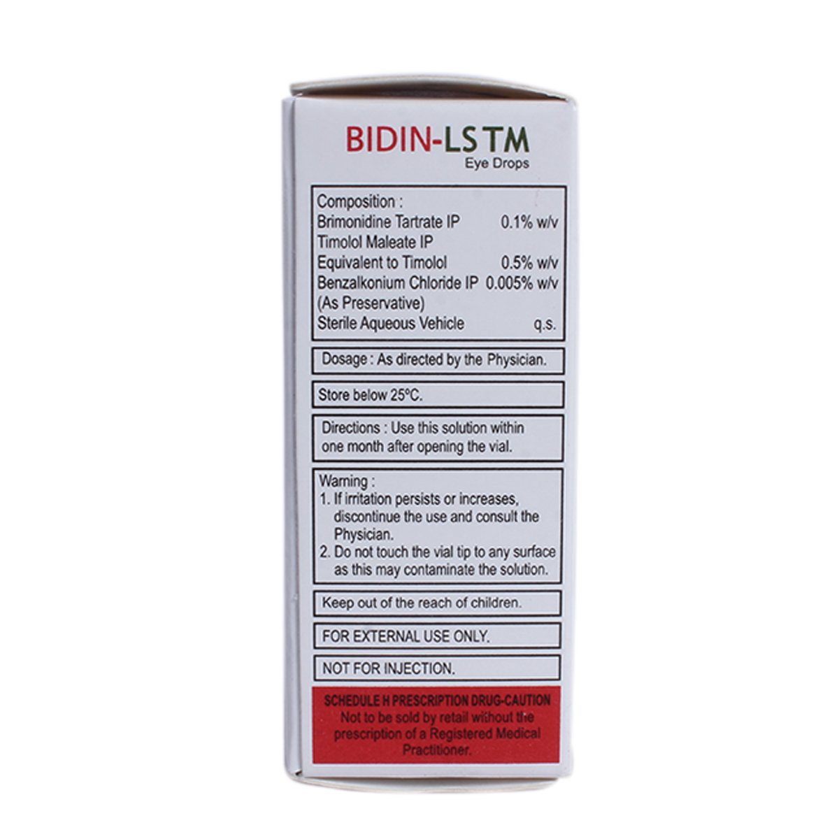 Bidin LS TM Eye Drops 5 ml, Pack of 1 Eye Drops Bidin LS TM Eye Drops 5 ml, Pack of 1 Eye Drops
