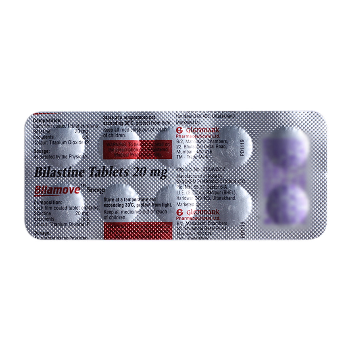 Bilamove 20 Tablet 10's, Pack of 10 TABLETS Bilamove 20 Tablet 10's, Pack of 10 TABLETS