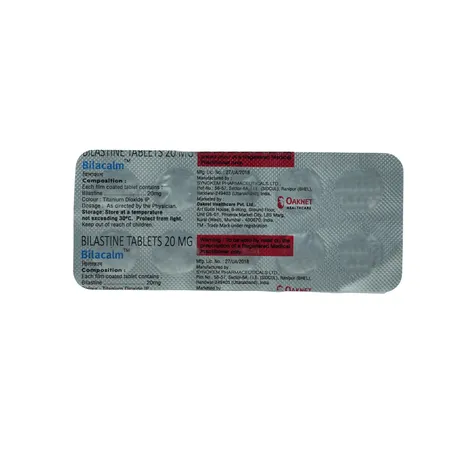 Bilacalm 20 mg Tablet 10's