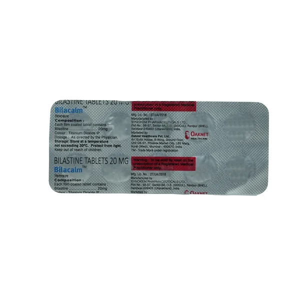 Bilacalm 20 mg Tablet 10's