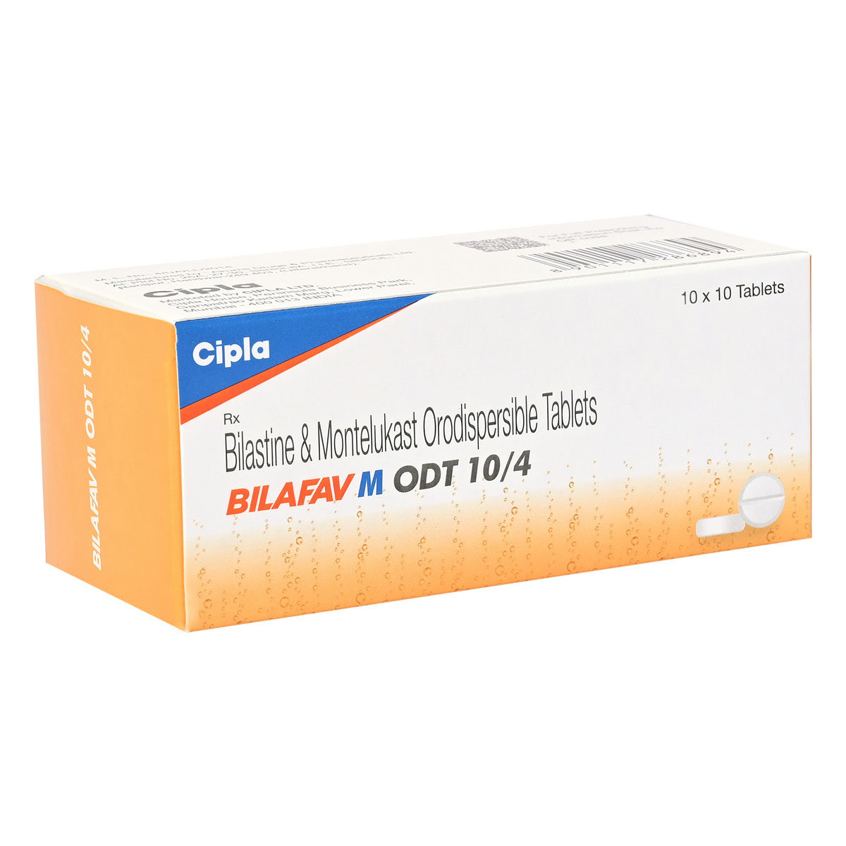Bilafav M ODT 10 mg/4 mg Tablet 10's, Pack of 10 TabletS Bilafav M ODT 10 mg/4 mg Tablet 10's, Pack of 10 TabletS