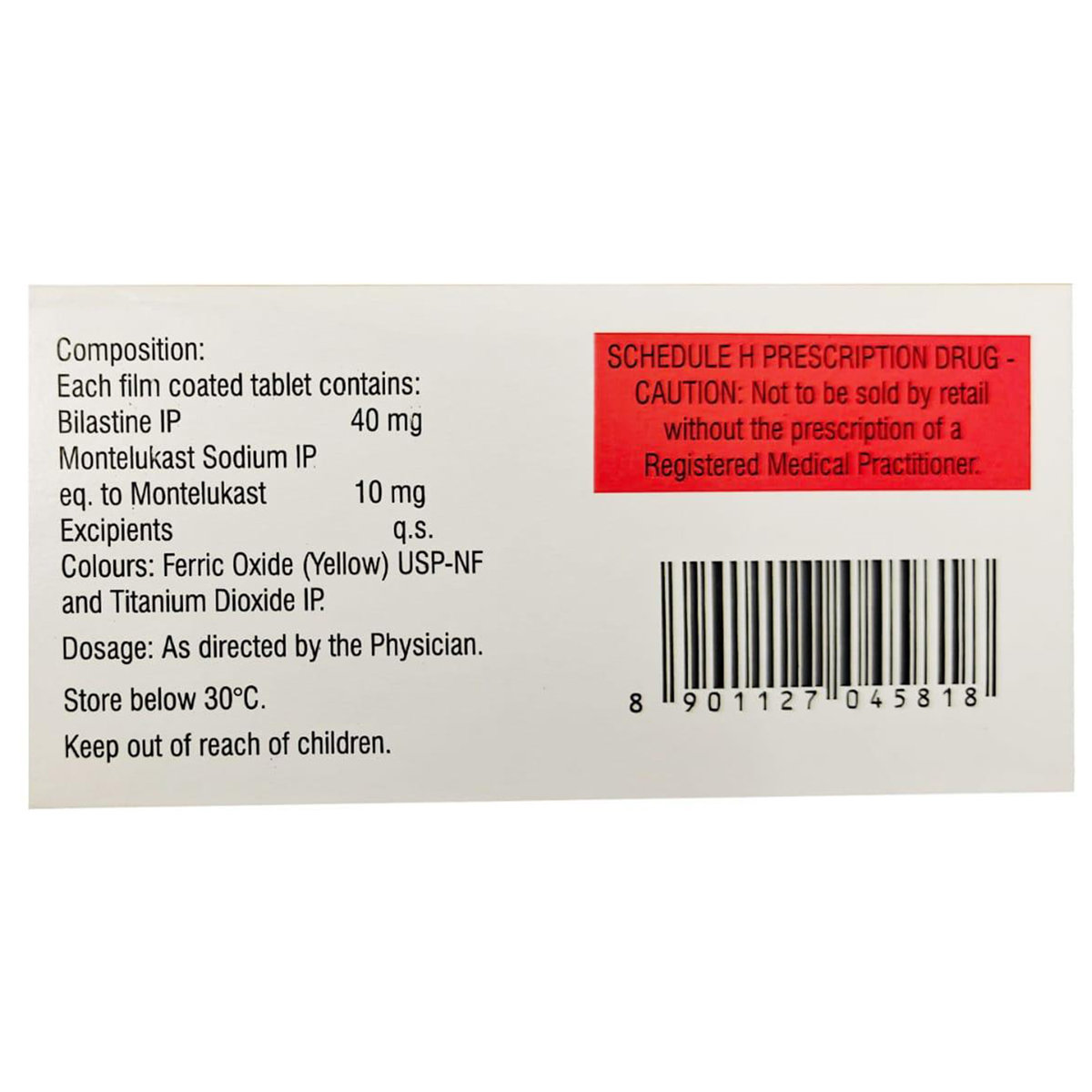 Bilasure 40 M Tablet 10's, Pack of 10 Bilasure 40 M Tablet 10's, Pack of 10