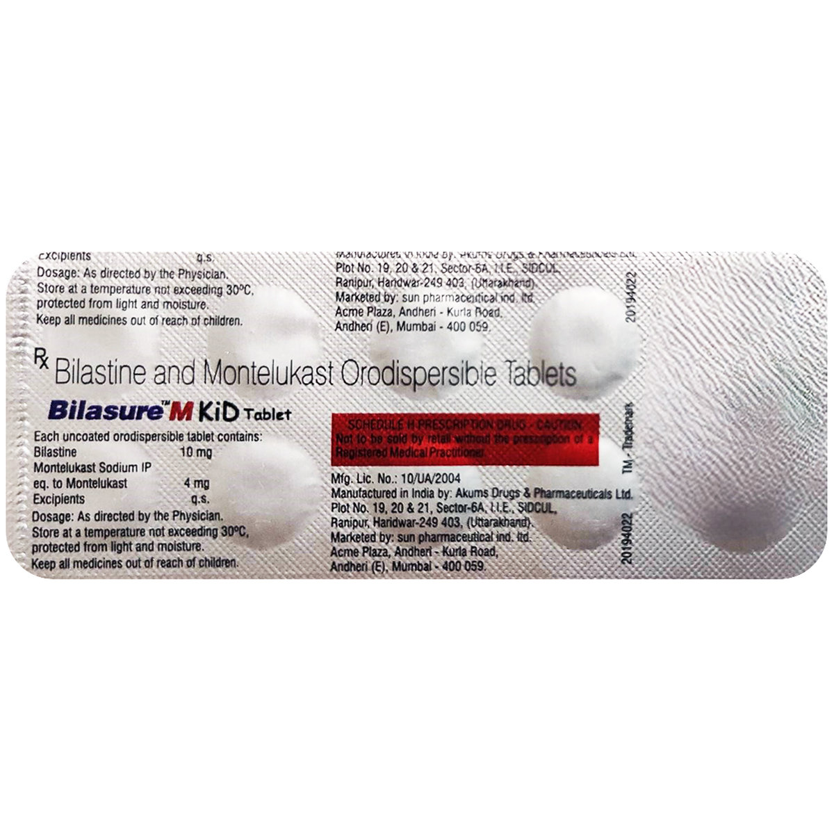 Bilasure M Kid Orodispersible Tablet, Pack of 1 Tablet Bilasure M Kid Orodispersible Tablet, Pack of 1 Tablet