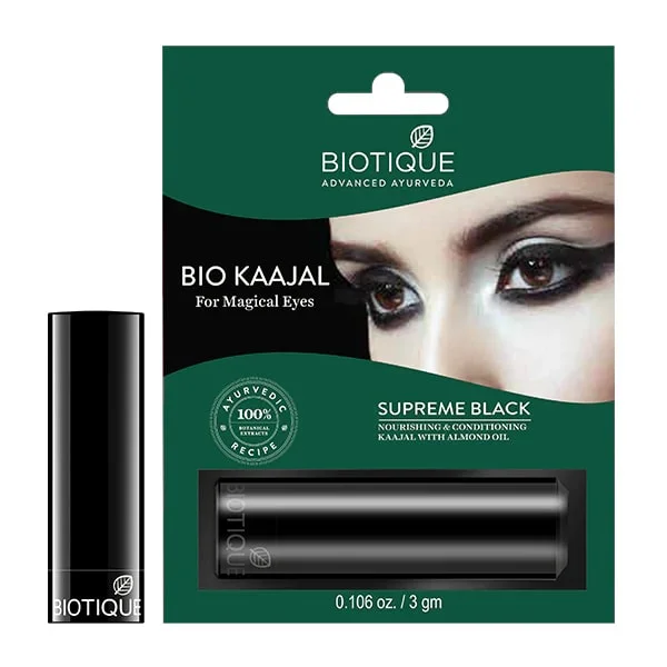Biotique Bio Kajal Supreme Black for Magical Eyes, 3 gm, Pack of 1