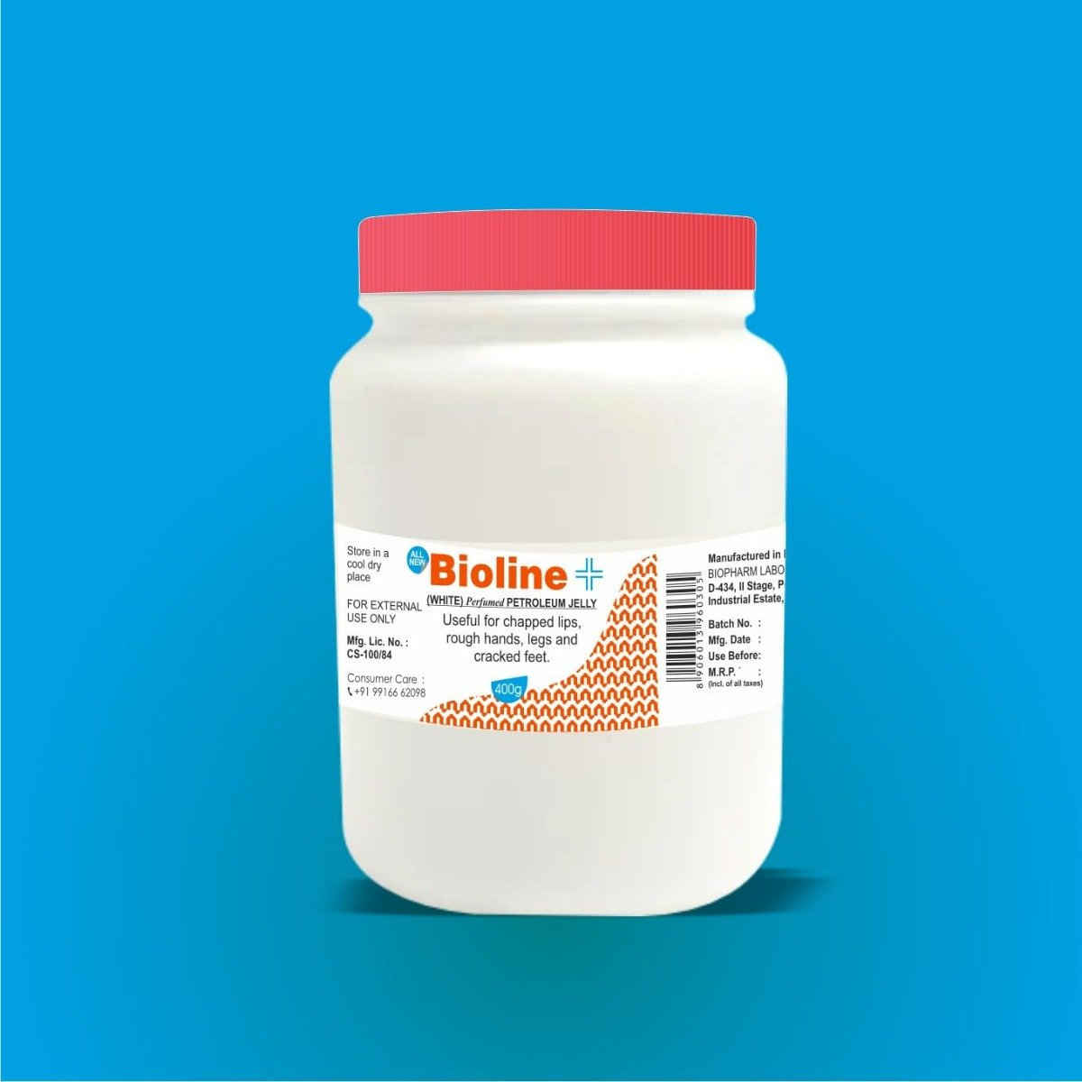 Bioline Petroleum Jelly, 40 gm | Cure Chapped Lips, Rough Hands & Legs, Cracked Feet | For Minor Burns, Cuts & Scrapes, Pack of 1 Bioline Petroleum Jelly, 40 gm | Cure Chapped Lips, Rough Hands & Legs, Cracked Feet | For Minor Burns, Cuts & Scrapes, Pack of 1