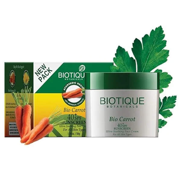 Biotique Bio Carrot Sun Cream SPF 40, 55 gm, Pack of 1