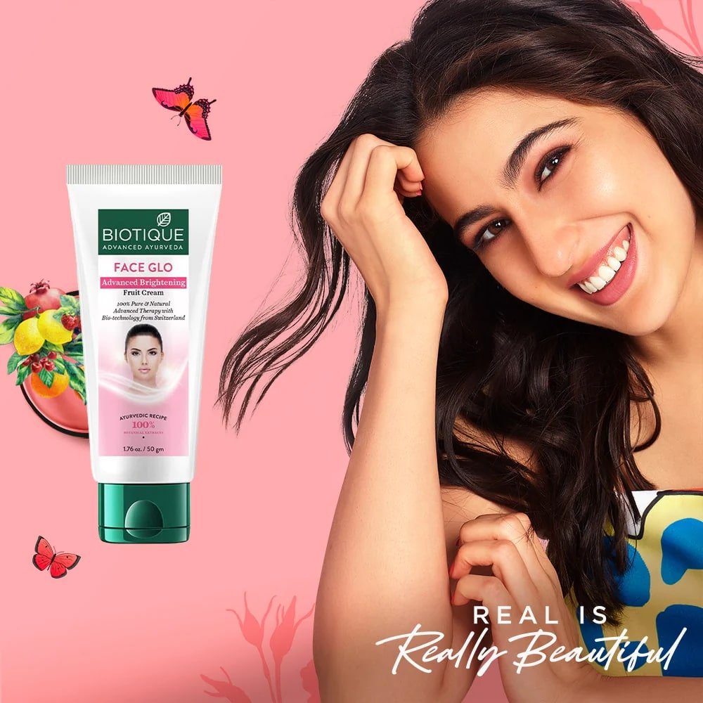 Biotique Face Glo Brightening Fruit Cream, 50 gm, Pack of 1 Biotique Face Glo Brightening Fruit Cream, 50 gm, Pack of 1