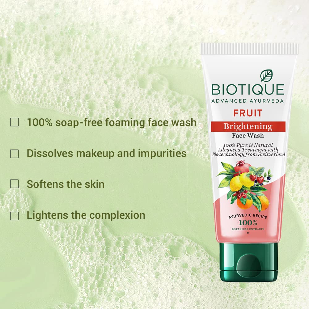 Biotique Fruit Brightining Face Wash, 150 ml, Pack of 1 Biotique Fruit Brightining Face Wash, 150 ml, Pack of 1