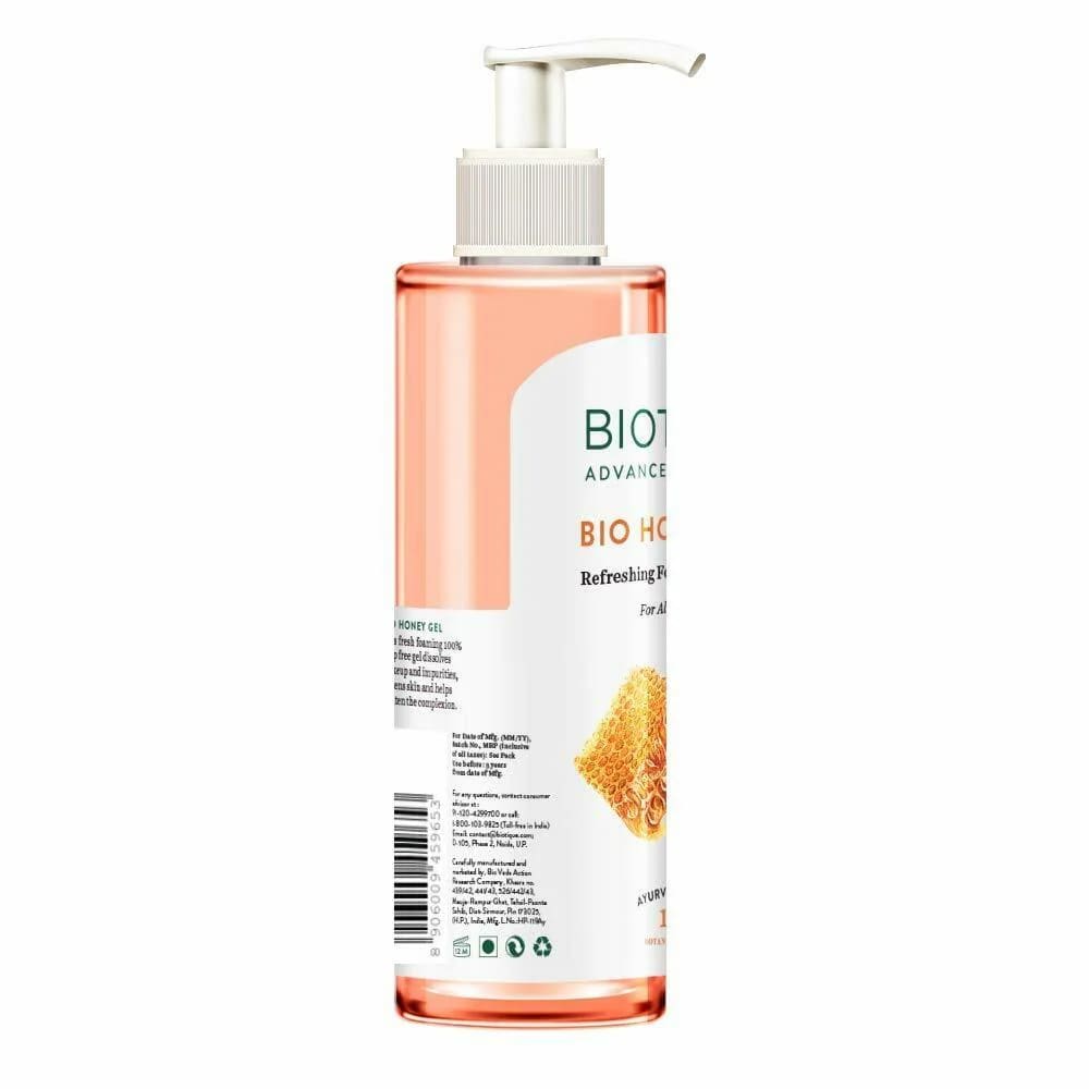 Biotique Honey Gel Soothe & Nourish Foaming Face Wash 200 ml | Honey, Wild Turmeric, Bark Of Arjun Tree | Hydrates, Soothes, Nourishes & Softens Skin | 100% Botanical Extracts | For All Skin Type, Pack of 1 Biotique Honey Gel Soothe & Nourish Foaming Face Wash 200 ml | Honey, Wild Turmeric, Bark Of Arjun Tree | Hydrates, Soothes, Nourishes & Softens Skin | 100% Botanical Extracts | For All Skin Type, Pack of 1