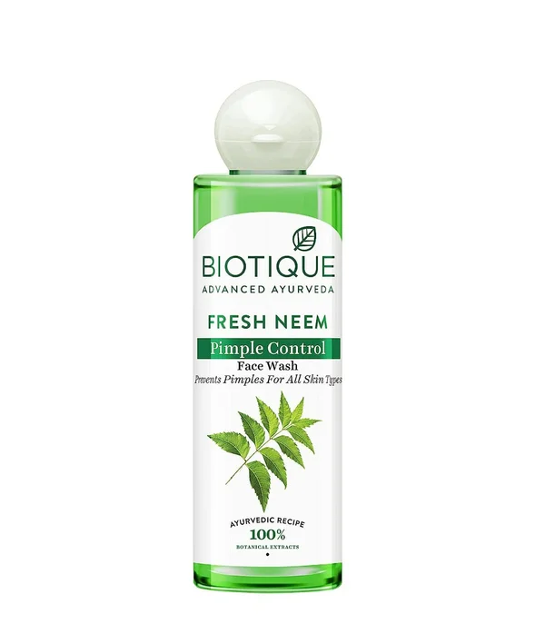 Biotique Fresh Neem Pimple Control Face Wash, 200 ml, Pack of 1