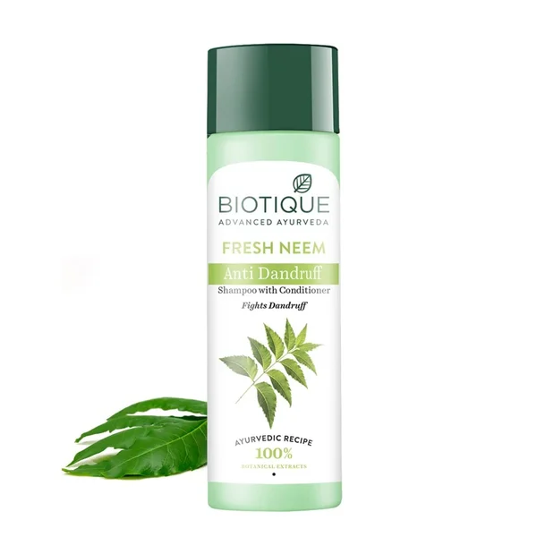 Biotique Fresh Neem Anti Dandruff Shampoo &amp; Conditioner, 120 ml, Pack of 1