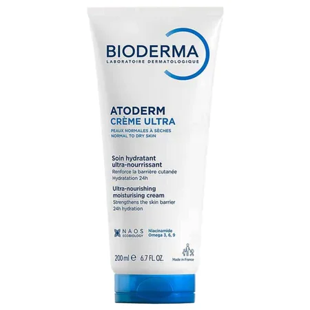Bioderma Atoderm Creme 200 ml | Niacinamide & Omega 3, 6, 9 | Ultra Nourishing Cream | 24 Hrs Of Hydration | For Normal To Dry Sensitive Skin