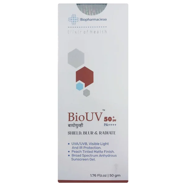 Bio Uv SPF 50+ Sunscreen Gel, 50 gm