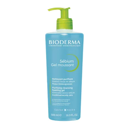Bioderma Sebium Gel Moussant Cleansing Foaming Gel, 500 ml