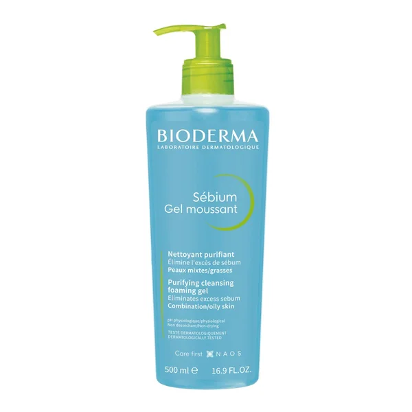 Bioderma Sebium Gel Moussant Cleansing Foaming Gel, 500 ml