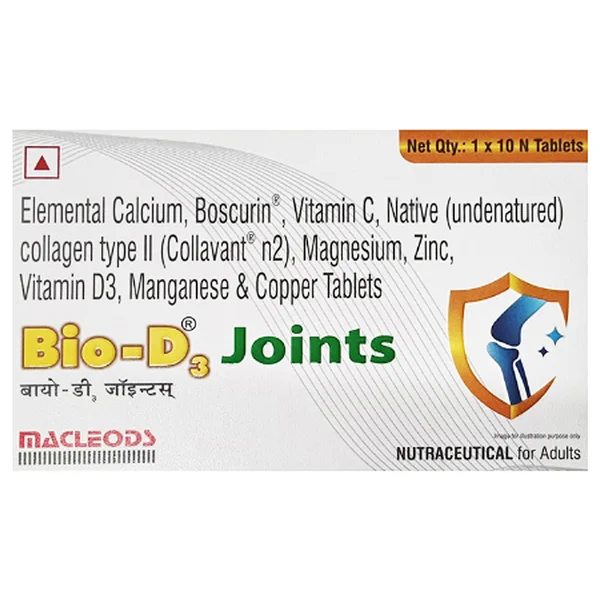Bio-D3 Joints Adults Tablet 10's