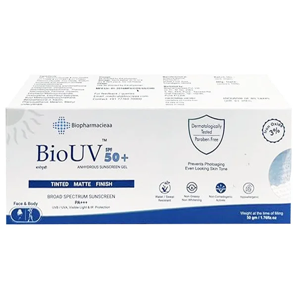 Bio UV SPF 50+ Anhydrous Sunscreen Gel, 50 gm
