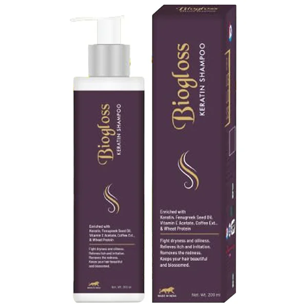 Biogloss Keratin Shampoo, 200 ml, Pack of 1