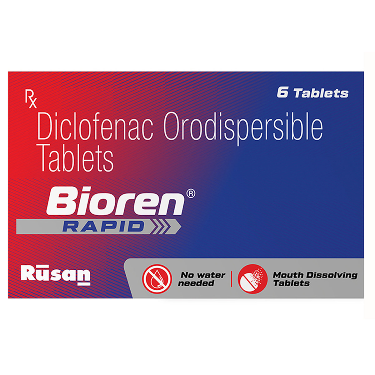 Rusan Bioren Rapid 50 mg Tablet 6's, Pack of 6 Rusan Bioren Rapid 50 mg Tablet 6's, Pack of 6