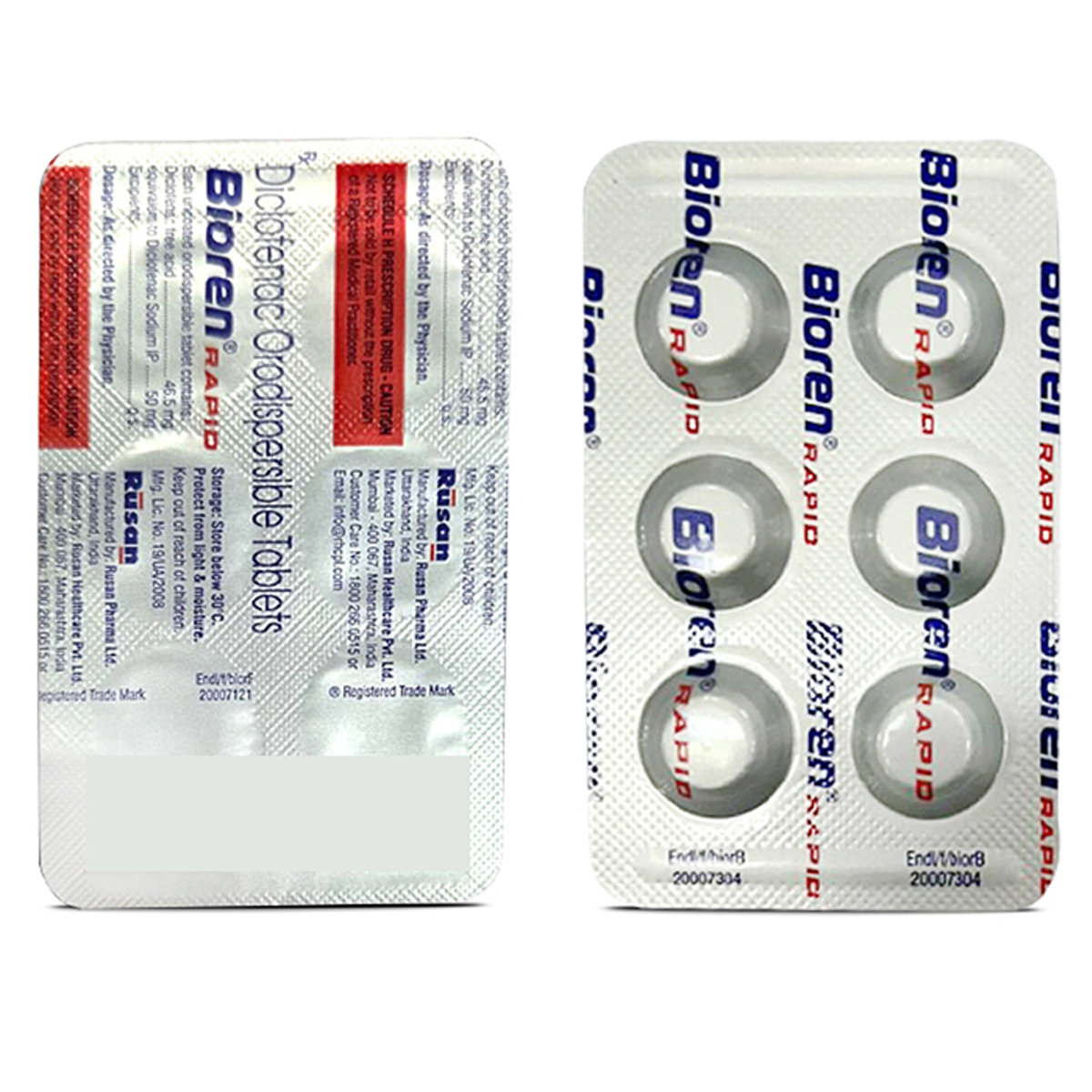 Rusan Bioren Rapid 50 mg Tablet 6's, Pack of 6 Rusan Bioren Rapid 50 mg Tablet 6's, Pack of 6