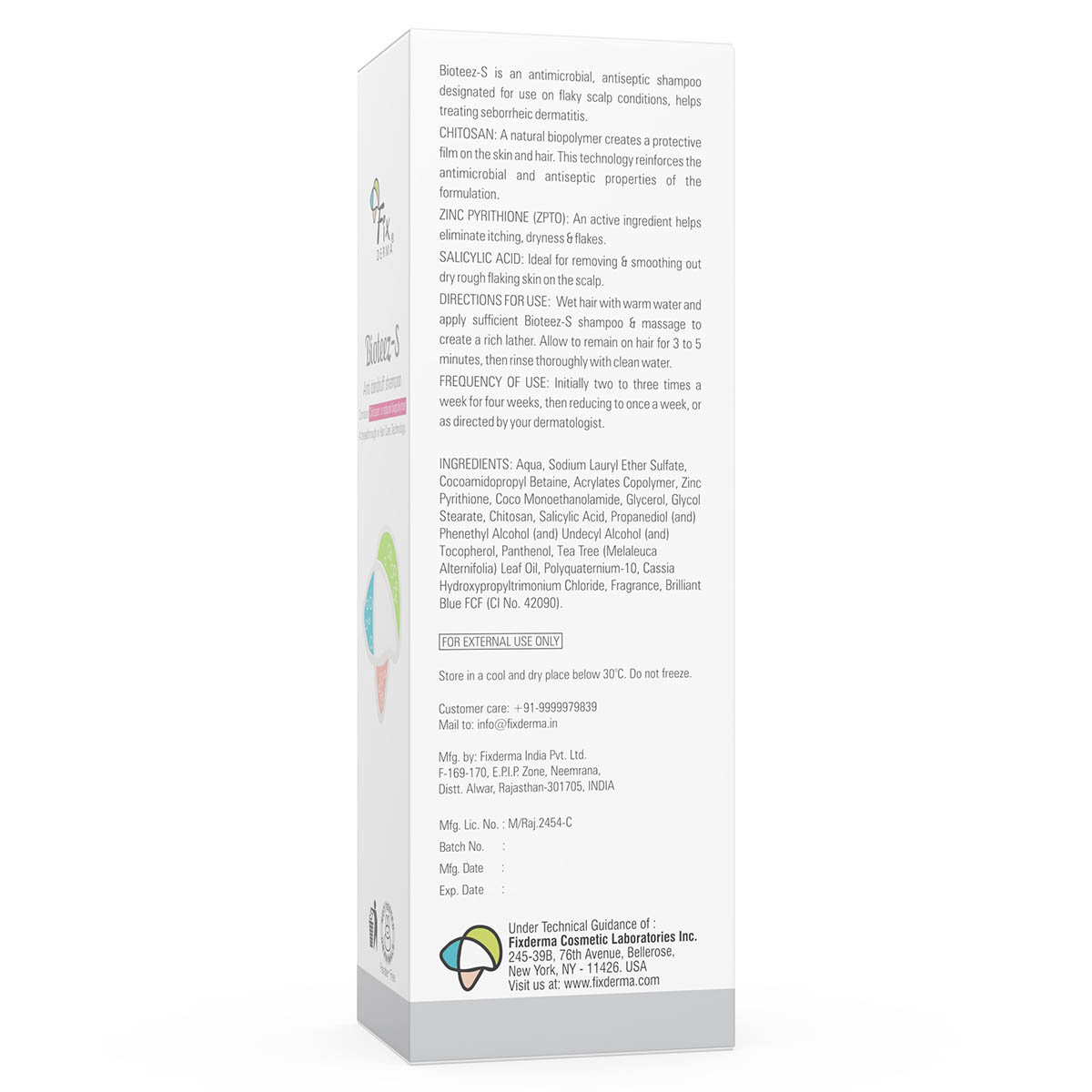 Fixderma Bioteez-S Shampoo, 75 Ml, Pack of 1 Fixderma Bioteez-S Shampoo, 75 Ml, Pack of 1