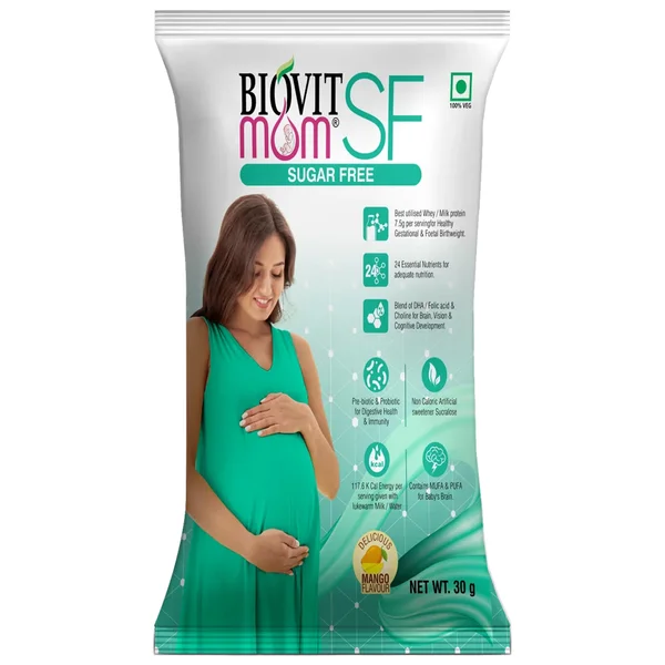 Biovit Mom SF Sugar Free Delicious Mango Flavour Powder Sachet 30 gm