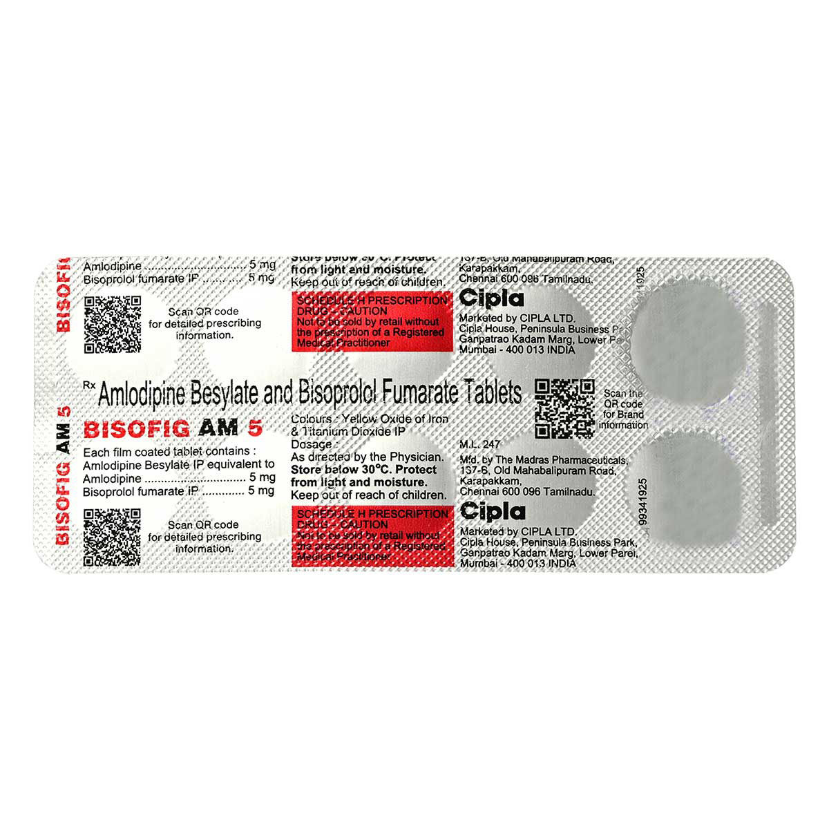 Bisofig Am 5 mg Tablet 10's, Pack of 10 TabletS Bisofig Am 5 mg Tablet 10's, Pack of 10 TabletS