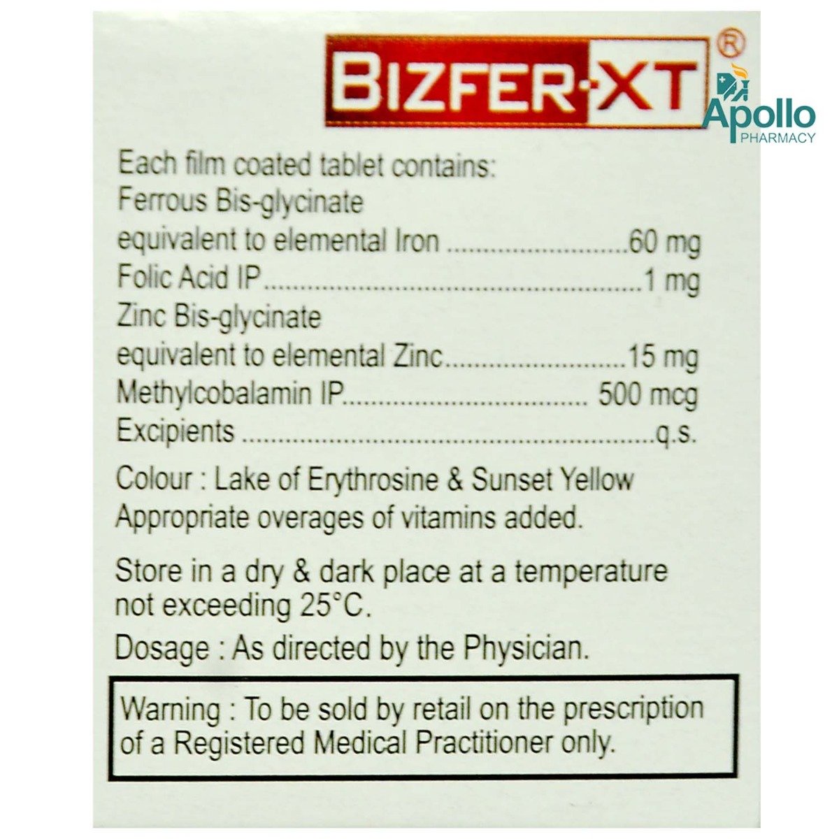 Bizfer-XT Tablet 10's, Pack of 10 TABLETS Bizfer-XT Tablet 10's, Pack of 10 TABLETS
