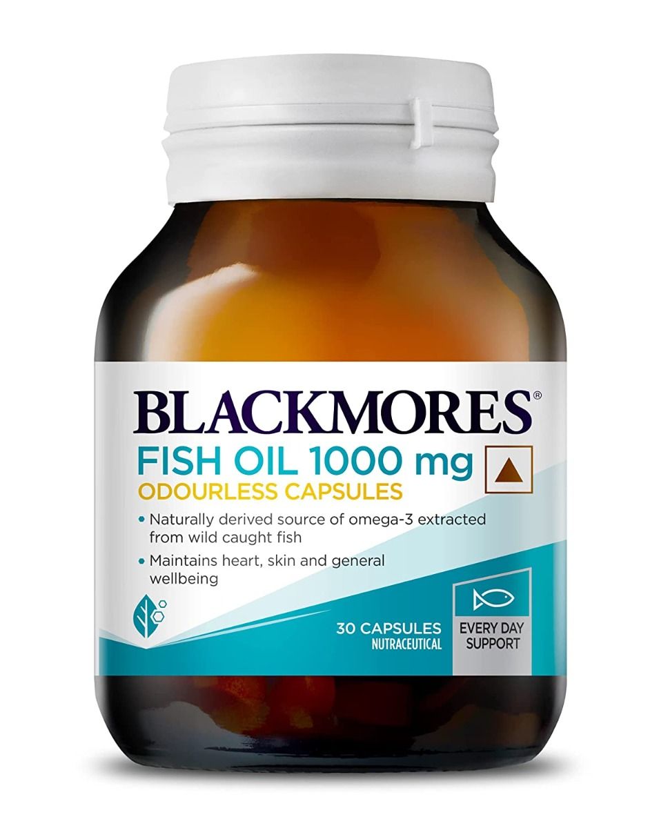 Blackmores Fish Oil 1000 mg Odourless, 30 Capsules, Pack of 1 