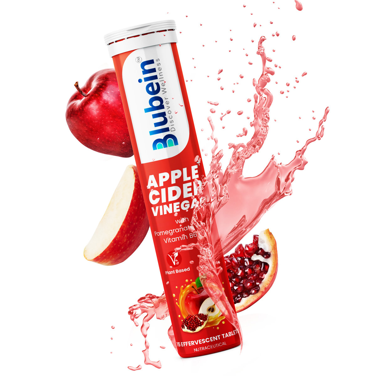 Blubein Apple Cider Vinegar Effervescent, 15 Tablets, Pack of 1 Blubein Apple Cider Vinegar Effervescent, 15 Tablets, Pack of 1