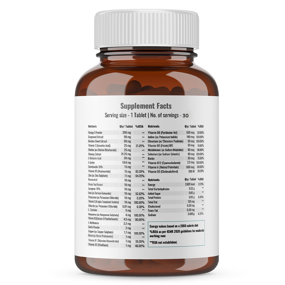 Blubein Multivitamin, 30 Tablets, Pack of 1 Blubein Multivitamin, 30 Tablets, Pack of 1