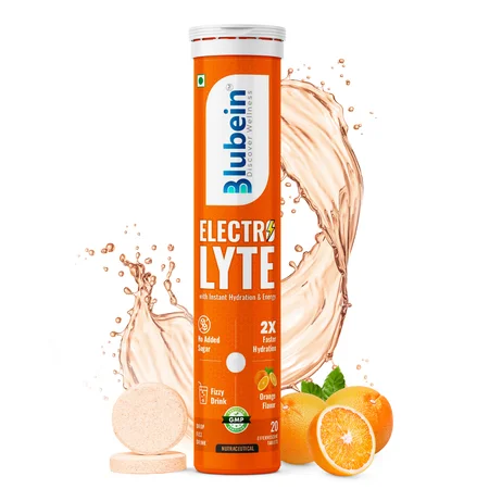 Blubein Electrolyte Orange Flavour Effervescent Tablet 20's