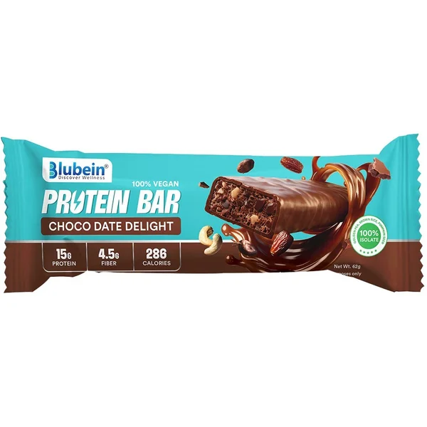 Blubein Choco Date Delight Protein Bar 62 gm