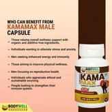 Bodywell KamaMax Male 500mg with Gold &amp; Silver, 60 Veg Capsules, Pack of 1