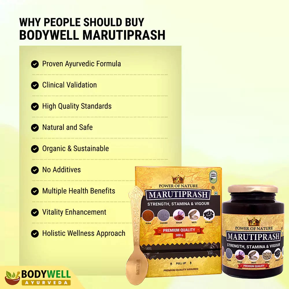 Bodywell Marutiprash Premium with Gold, Shilajit & Saffron, 500 gm, Pack of 1 Bodywell Marutiprash Premium with Gold, Shilajit & Saffron, 500 gm, Pack of 1