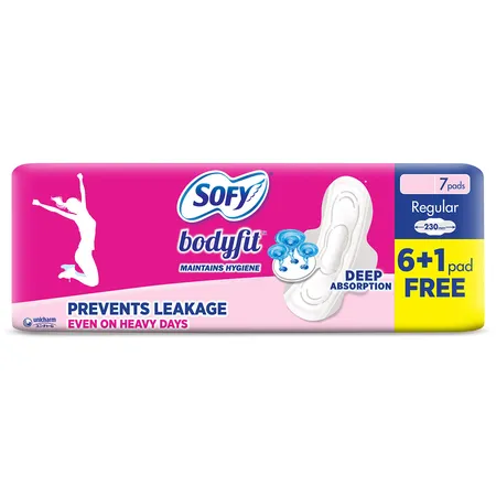 Sofy Bodyfit Sanitary Pads Regular, 7 Count