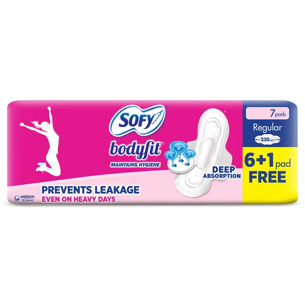 Sofy Bodyfit Sanitary Pads Regular, 7 Count, Pack of 1