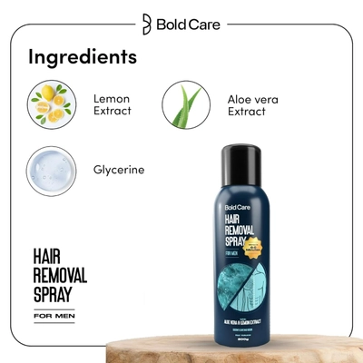 Bold Care Hair Removal spray for Men, 200 gm, Pack of 1