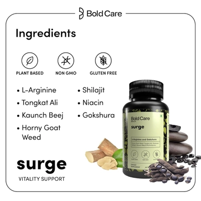 Bold Care Daily Surge Vitality Support, 60 Tablets, Pack of 1