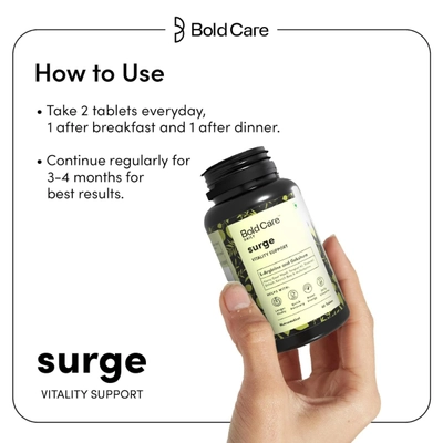 Bold Care Daily Surge Vitality Support, 60 Tablets, Pack of 1