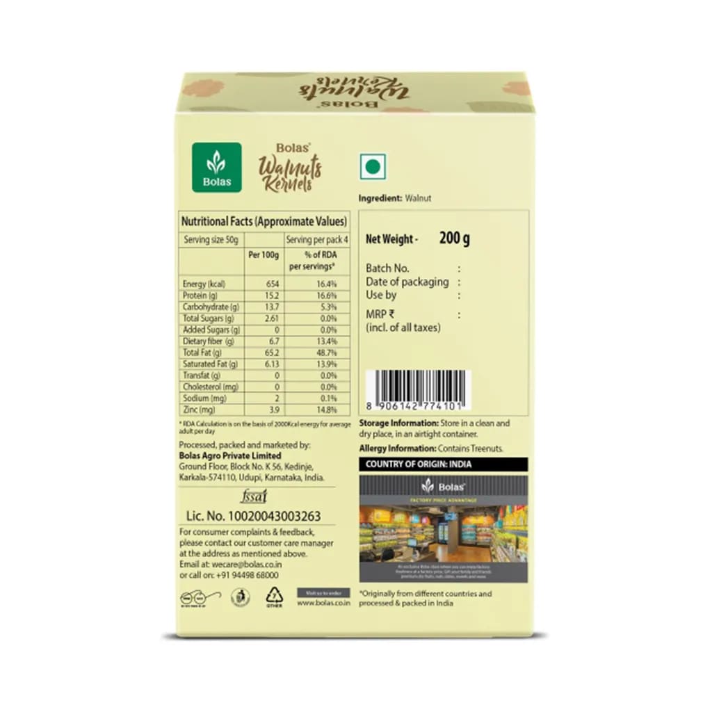 Bolas Walnuts Kernels, 200 gm Uses, Benefits, Price Apollo Pharmacy