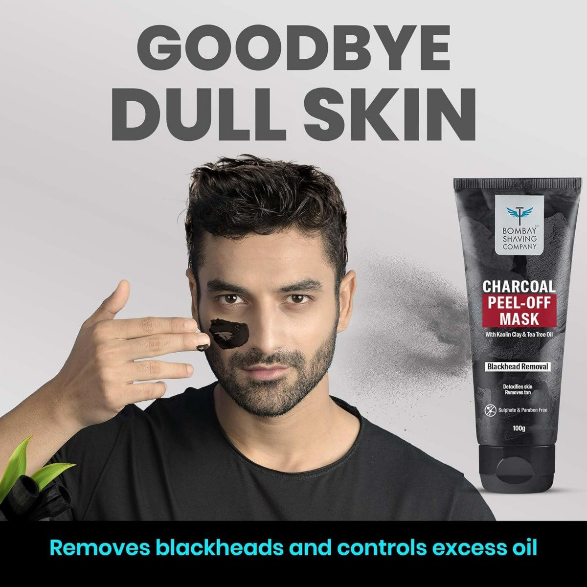 Bombay Shaving Company Charcoal Peel-Off Mask 100 gm | Kaolin Clay & Tea Tree Oil | Detoxifies Skin | Removes Blackheads & Tan | 5X Detoxifying Power | For All Skin Type, Pack of 1 Bombay Shaving Company Charcoal Peel-Off Mask 100 gm | Kaolin Clay & Tea Tree Oil | Detoxifies Skin | Removes Blackheads & Tan | 5X Detoxifying Power | For All Skin Type, Pack of 1