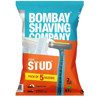 Bombay Shaving Company Flexi Stud Men's Razor, 5 Count, Pack of 1