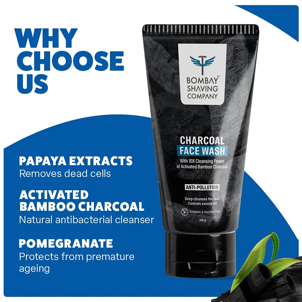 Bombay Shaving Company Charcoal Face Wash, 150 gm, Pack of 1 Bombay Shaving Company Charcoal Face Wash, 150 gm, Pack of 1