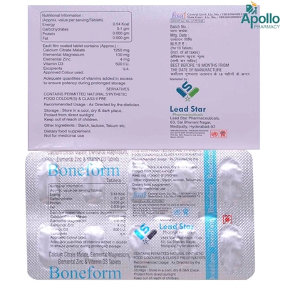 Boneform Tablet 10's, Pack of 10 TabletS