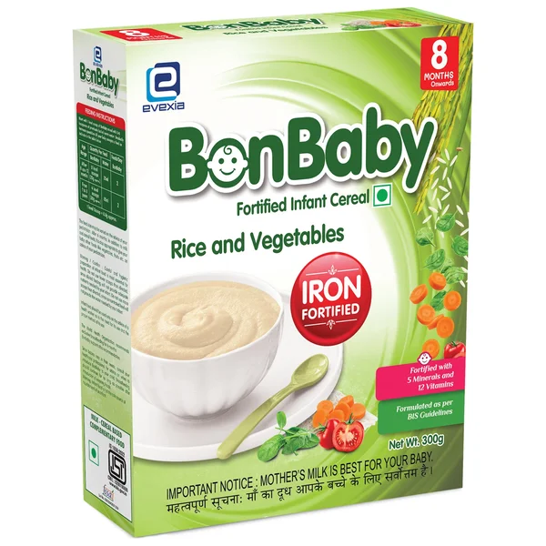 Bonbaby Rice & Veg Stage-2 Cereal, 300 gm Refill